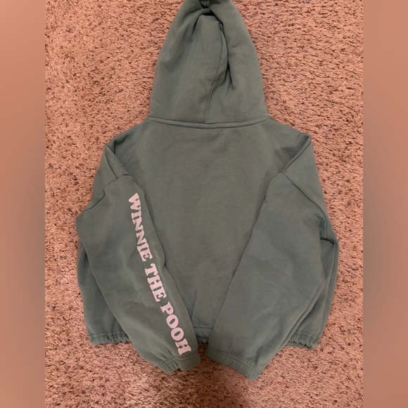 Disney Olive Green Winnie the Pooh Zip-Up Fleece Hoodie - Picture 4 of 4